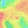 Mapa topográfico Praça Raposo Tavares, altitud, relieve