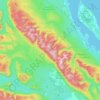 Mapa topográfico Beaufort Range, altitud, relieve