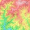 Mapa topográfico Fließgewässersystem Gelpe- und Saalbachtal, altitud, relieve