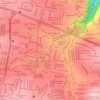 Mapa topográfico Río Atemajac, altitud, relieve