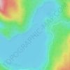 Mapa topográfico Elbow Lake, altitud, relieve