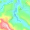 Mapa topográfico Presa El Potosino, altitud, relieve