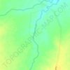 Mapa topográfico Kali Sindh, altitud, relieve