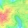 Mapa topográfico Praça Manoel Ribas, altitud, relieve
