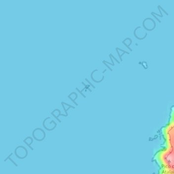 Mapa topográfico Palheiro do Mar, altitud, relieve