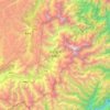 Mapa topográfico Gran Cañón Yarlung Tsangpo, altitud, relieve