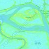 Mapa topográfico Sông Tiền, altitud, relieve