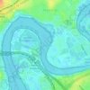 Mapa topográfico Swan River, altitud, relieve