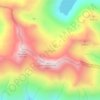 Mapa topográfico Lyall Glacier, altitud, relieve