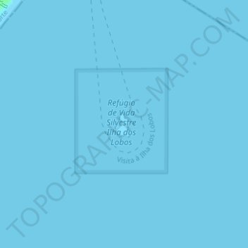 Mapa topográfico Ilha dos Lobos, altitud, relieve
