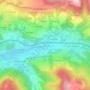 Mapa topográfico Pôle Aqualudique, altitud, relieve