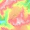 Mapa topográfico Misty Icefield, altitud, relieve