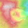 Mapa topográfico 御釜, altitud, relieve