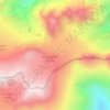 Mapa topográfico Honeycomb Glacier, altitud, relieve