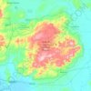 Mapa topográfico Área de Uso Sustentable Sierra de Pénjamo, altitud, relieve