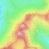 Mapa topográfico Les Aiguilles d'Arves, altitud, relieve