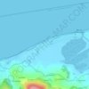 Mapa topográfico Praia de Baldaio - As Saíñas, altitud, relieve