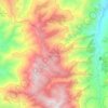 Mapa topográfico Páramo de Güina, altitud, relieve