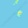 Mapa topográfico Santuario Islas de la Bahía de Chamela, altitud, relieve