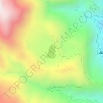Mapa topográfico Khecheopalri Lake, altitud, relieve