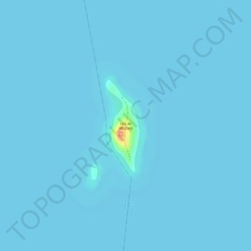 Mapa topográfico Isla de Mezcala, altitud, relieve