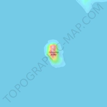 Mapa topográfico Inabuyatan Island, altitud, relieve