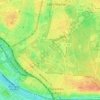 Mapa topográfico Île de Reuilly, altitud, relieve