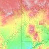 Mapa topográfico Beaver Dam Wash, altitud, relieve