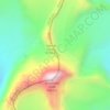 Mapa topográfico Kalindi Khal Area, altitud, relieve