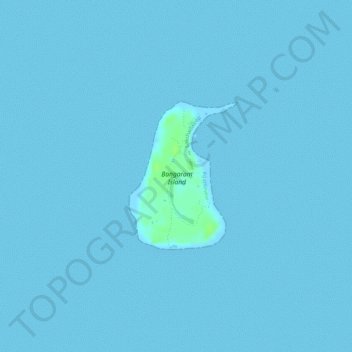 Mapa topográfico Bangaram Island, altitud, relieve