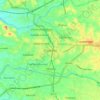 Mapa topográfico Palakkad, mapa de relieve, mapa de altitud