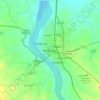 Mapa topográfico Medininagar, mapa de relieve, mapa de altitud