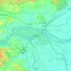 Mapa topográfico Cuttack, mapa de relieve, mapa de altitud