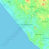 Mapa topográfico Thiruvananthapuram, mapa de relieve, mapa de altitud