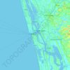 Mapa topográfico Kochi, mapa de relieve, mapa de altitud