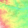 Mapa topográfico Bokaro, mapa de relieve, mapa de altitud