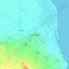 Mapa topográfico Bhavnagar, mapa de relieve, mapa de altitud