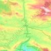 Mapa topográfico Munnar, mapa de relieve, mapa de altitud