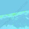Mapa topográfico Chicxulub Puerto, mapa de relieve, mapa de altitud
