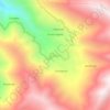 Mapa topográfico Huayllay, mapa de relieve, mapa de altitud