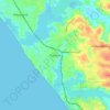 Mapa topográfico Paravur, mapa de relieve, mapa de altitud