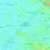 Mapa topográfico Muvattupuzha, mapa de relieve, mapa de altitud