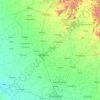 Mapa topográfico Mahesana, mapa de relieve, mapa de altitud