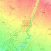 Mapa topográfico Gandhinagar, mapa de relieve, mapa de altitud