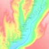 Mapa topográfico Huachipa, mapa de relieve, mapa de altitud
