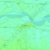 Mapa topográfico Bhagalpur, mapa de relieve, mapa de altitud