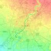 Mapa topográfico Ahmedabad, mapa de relieve, mapa de altitud