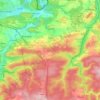 Mapa topográfico Tellin, mapa de relieve, mapa de altitud