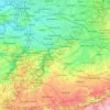 Mapa topográfico Brabant flamand, altitud, relieve