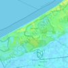 Mapa topográfico La Panne, altitud, relieve